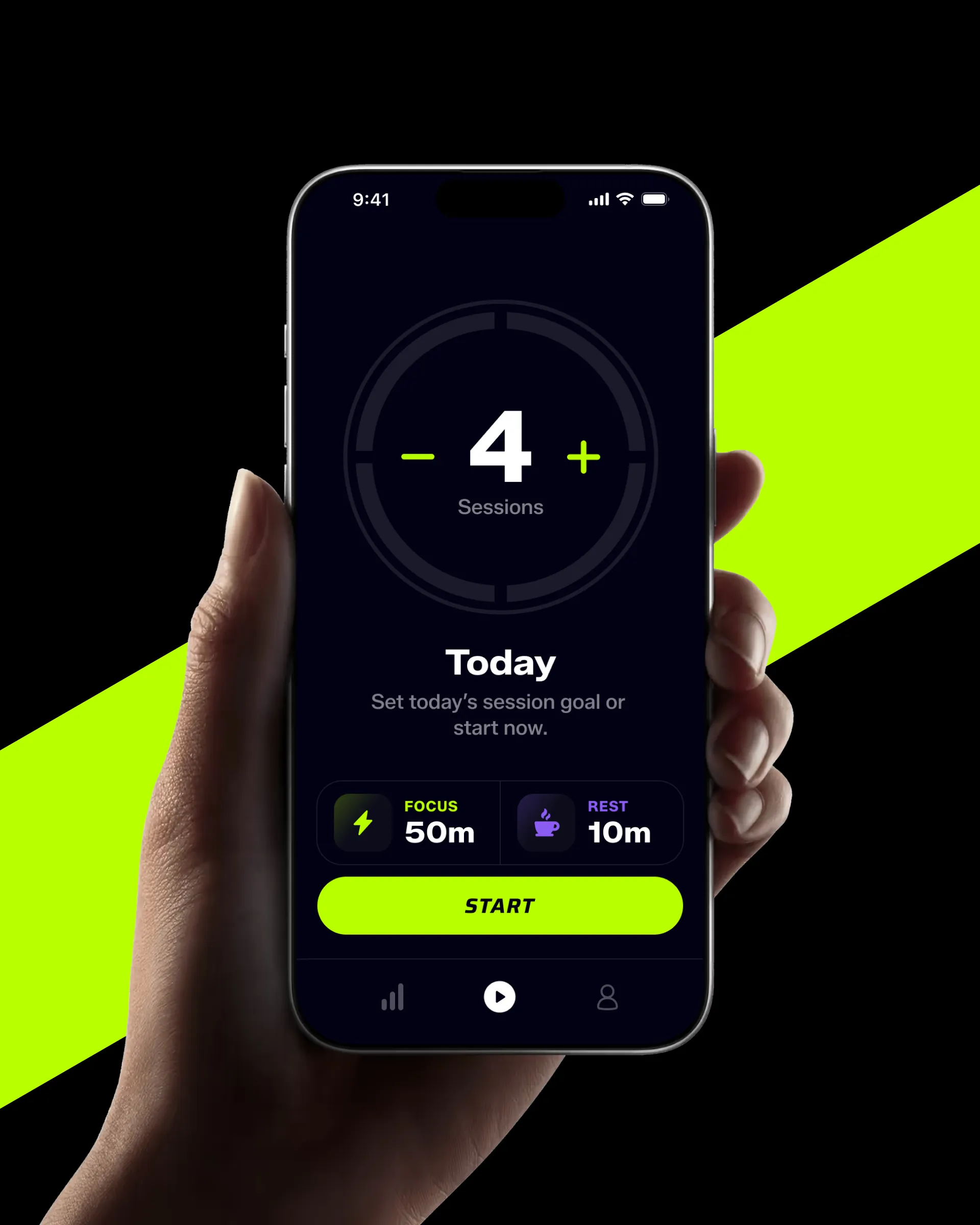 Focus app—an iOS productivity app shown on iPhone
